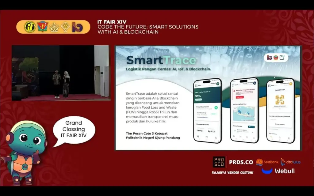 Tim TMJ PNUP Sabet Juara 3 IT FAIR XIV Berkat SmartTrace, Inovasi Cerdas untuk Mengurangi Kerugian Pangan